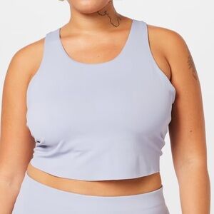 NWT Nike Yoga Dri-FIT Luxe Women's Shelf-Bra Cropped Tank Lavender